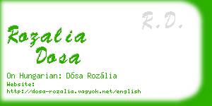 rozalia dosa business card